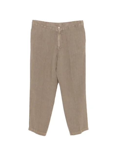 Costumein elasticated-waistband straight-leg trousers