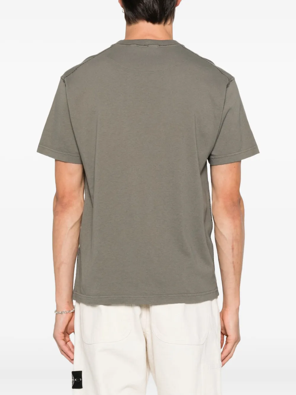 Stone Island T-shirt met Compass-logopatch Groen