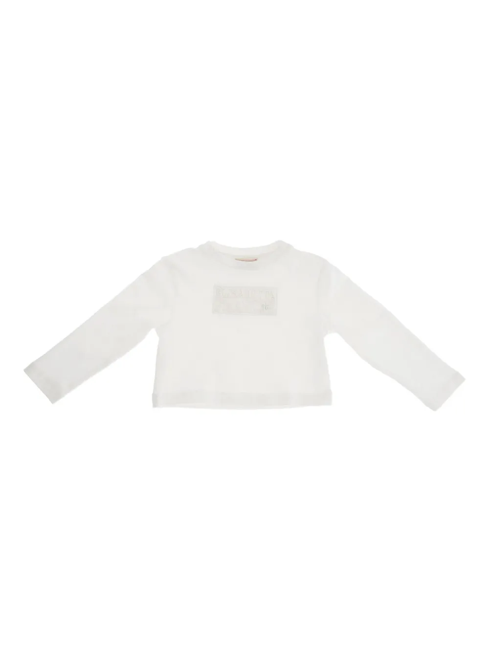 Elisabetta Franchi Kids embroidered-logo long-sleeve top Wit