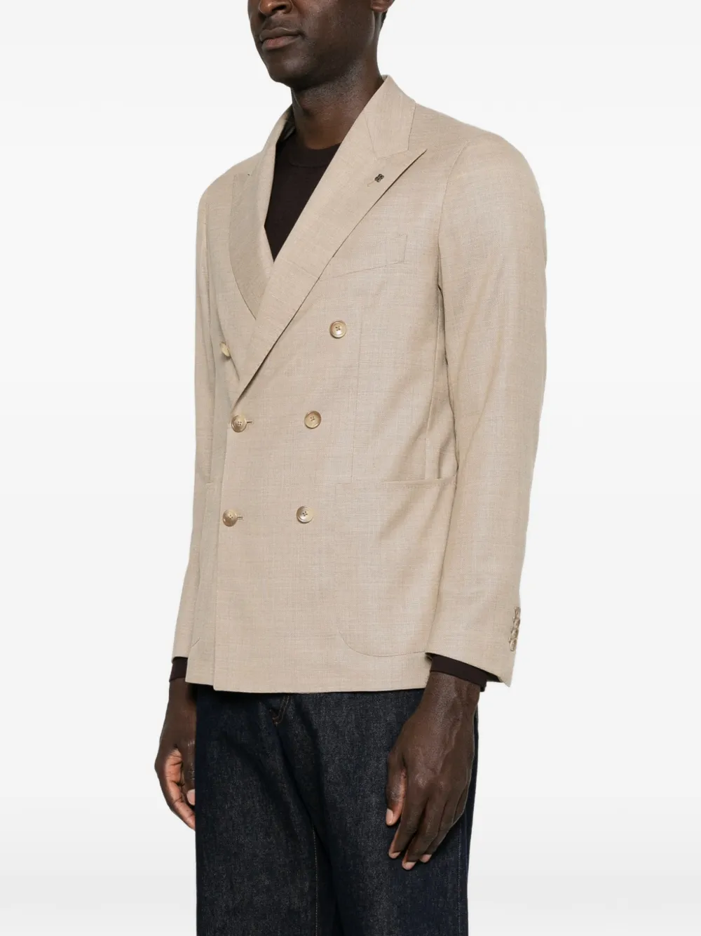 Tagliatore Blazer met dubbele rij knopen Beige