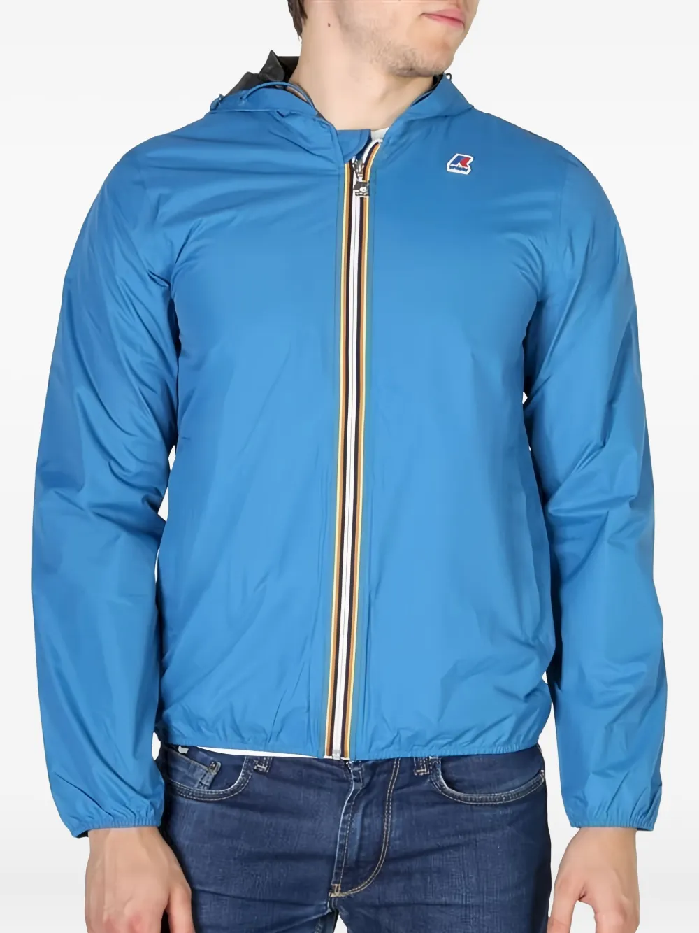 K-Way hooded zip-front jacket Blauw