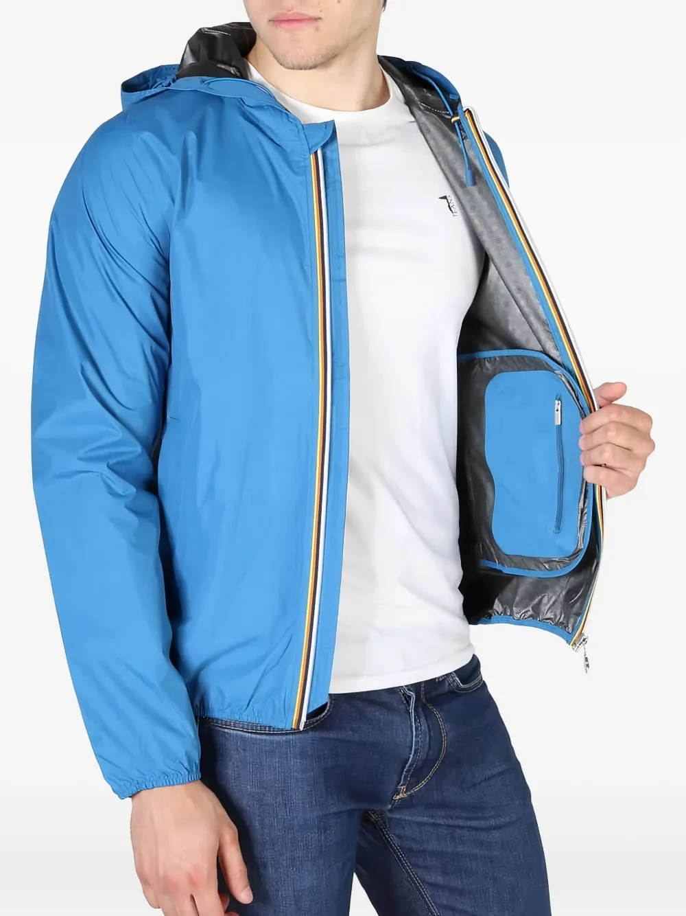 K-Way Jack met capuchon Blauw