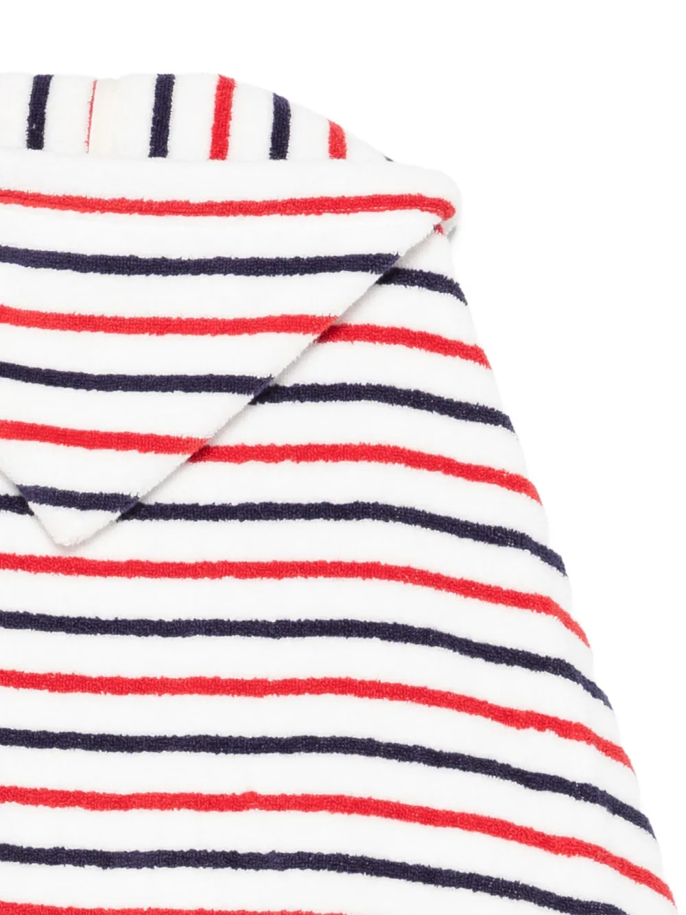 Petit Bateau Gestreepte badjas met capuchon Wit