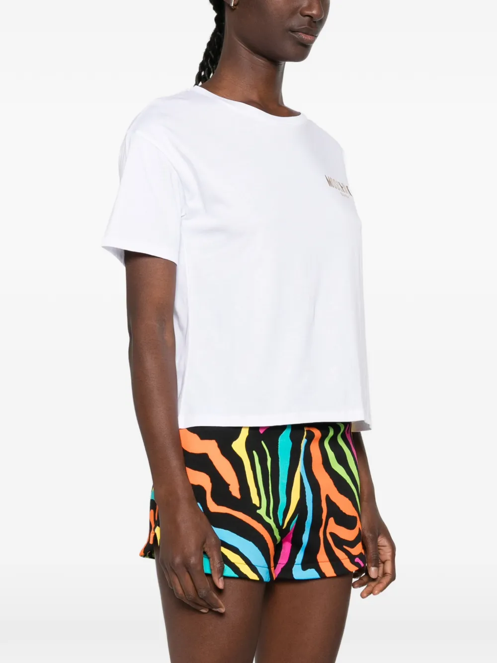 Moschino T-shirt met logoprint Wit