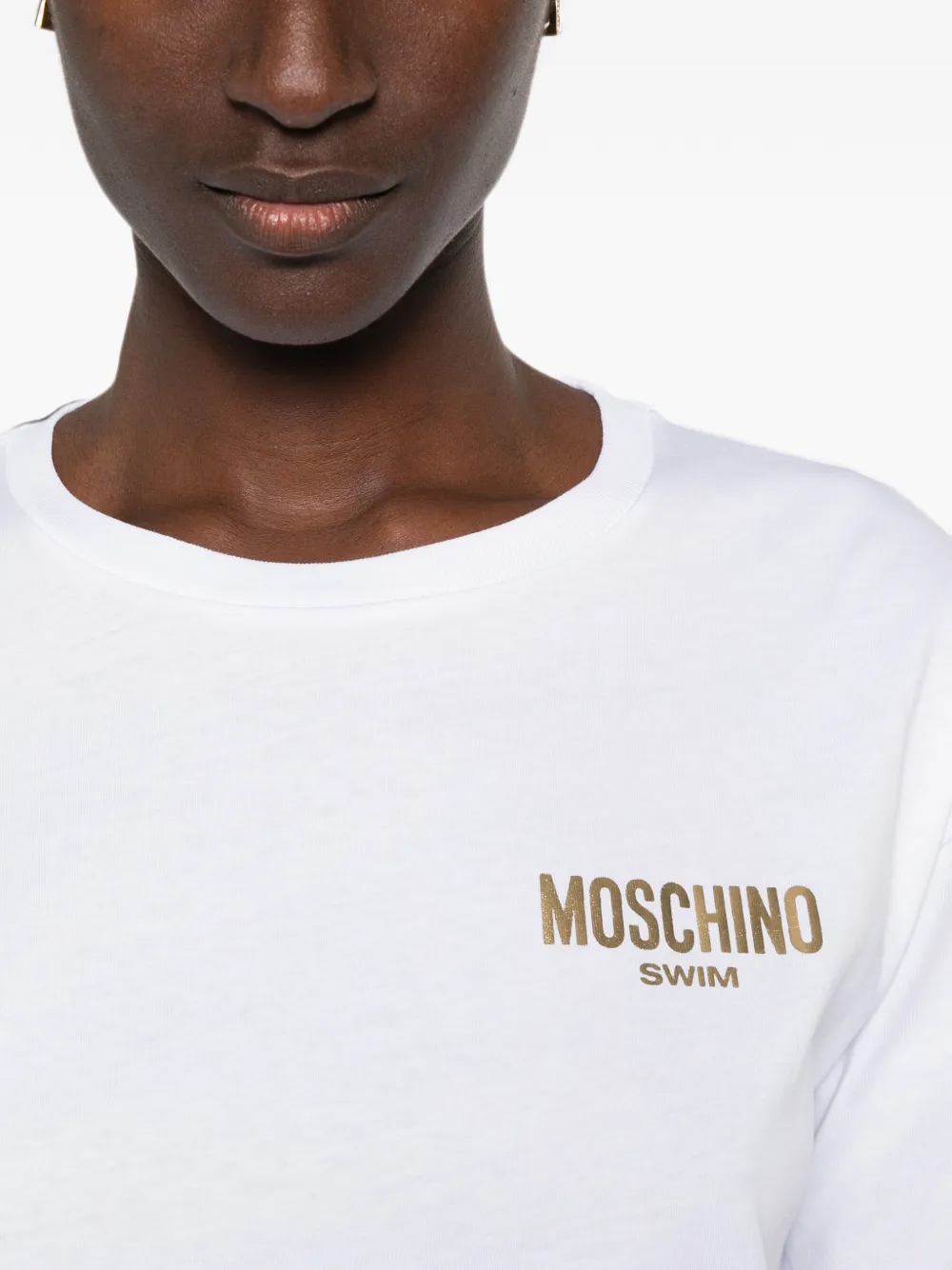 Moschino T-shirt met logoprint Wit