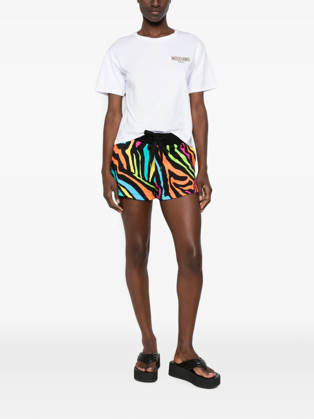 Moschino T-shirt met logoprint Wit