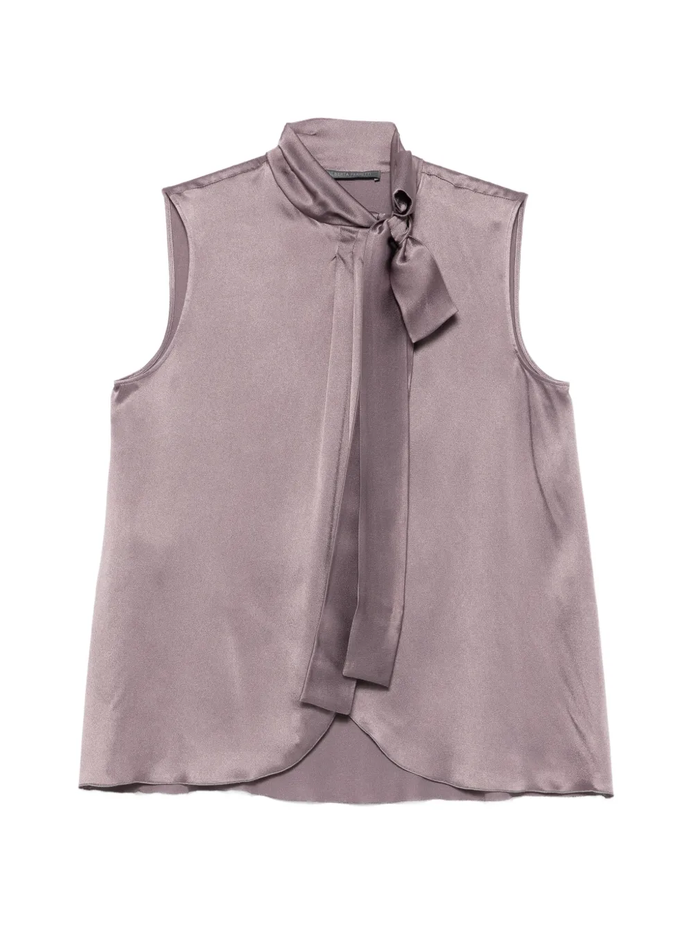 Alberta Ferretti tie-neck sleeveless shirt - Viola