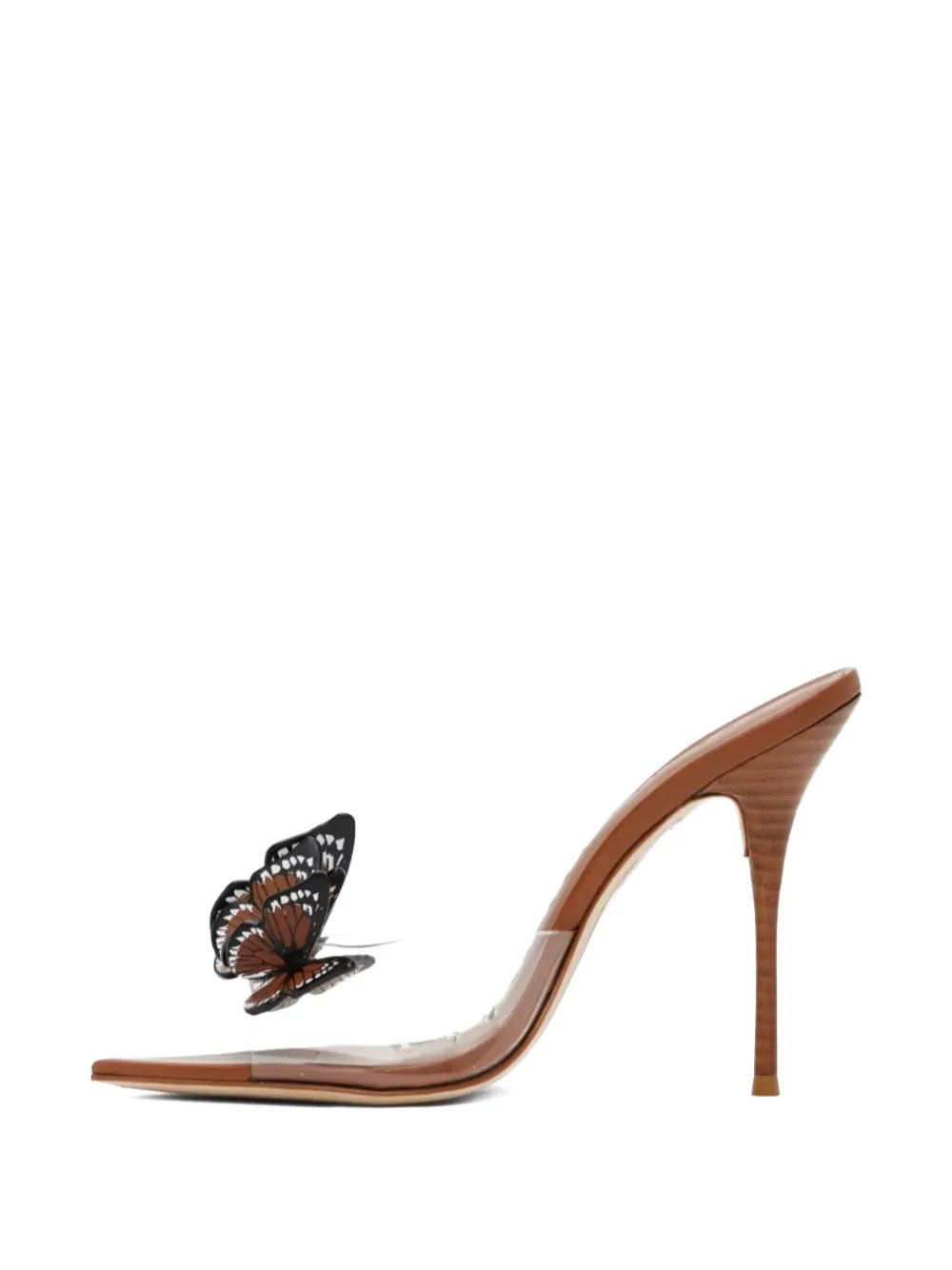 Sophia Webster 100mm Vanessa Butterfly-embellished Sandals In Brown