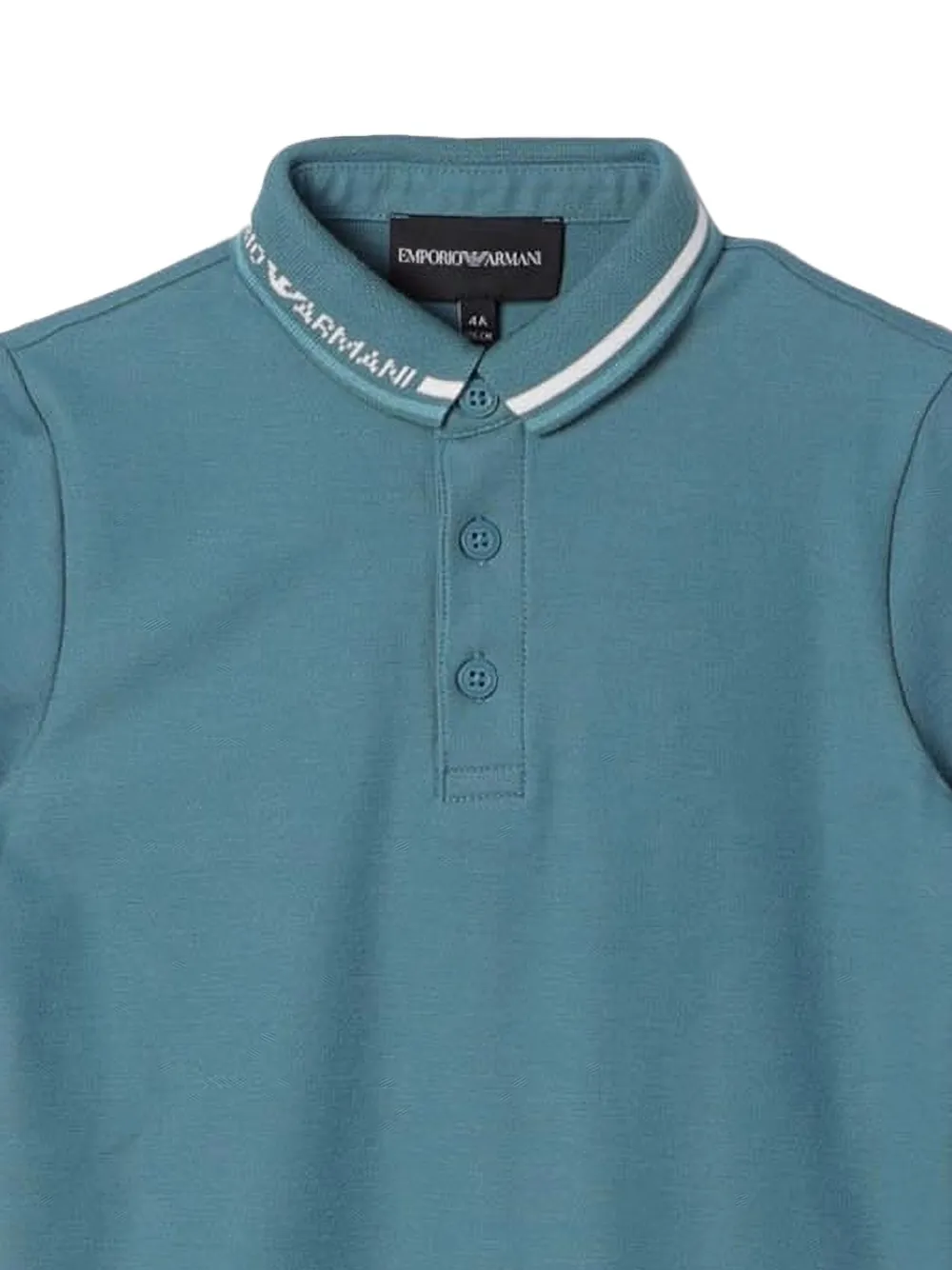 Emporio Armani Kids logo-detail polo shirt Blauw