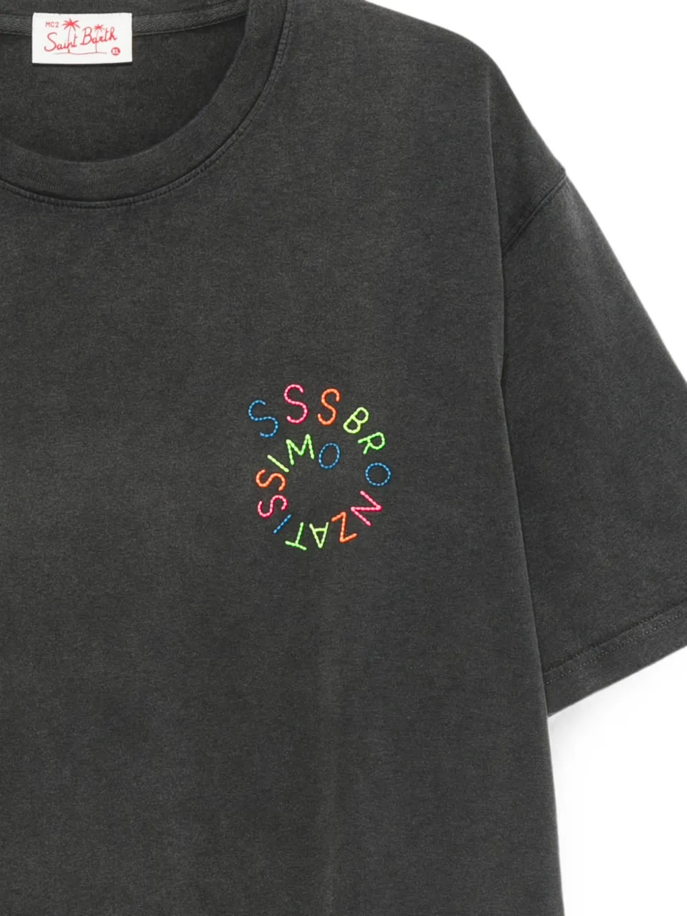 MC2 Saint Barth T-shirt met geborduurd logo Grijs