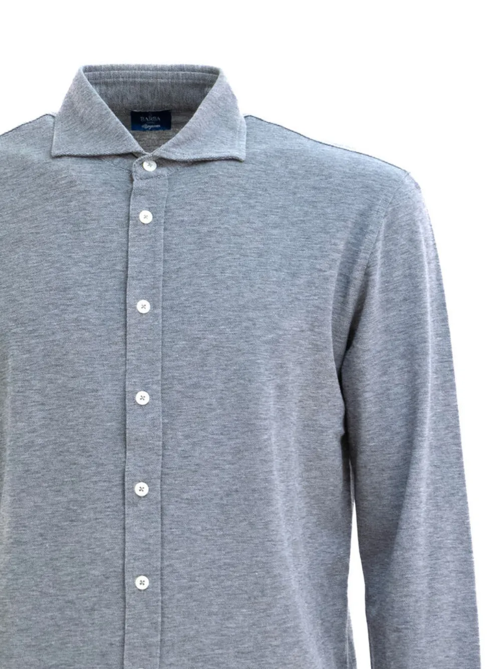 Barba Katoenen button-up overhemd - Grijs
