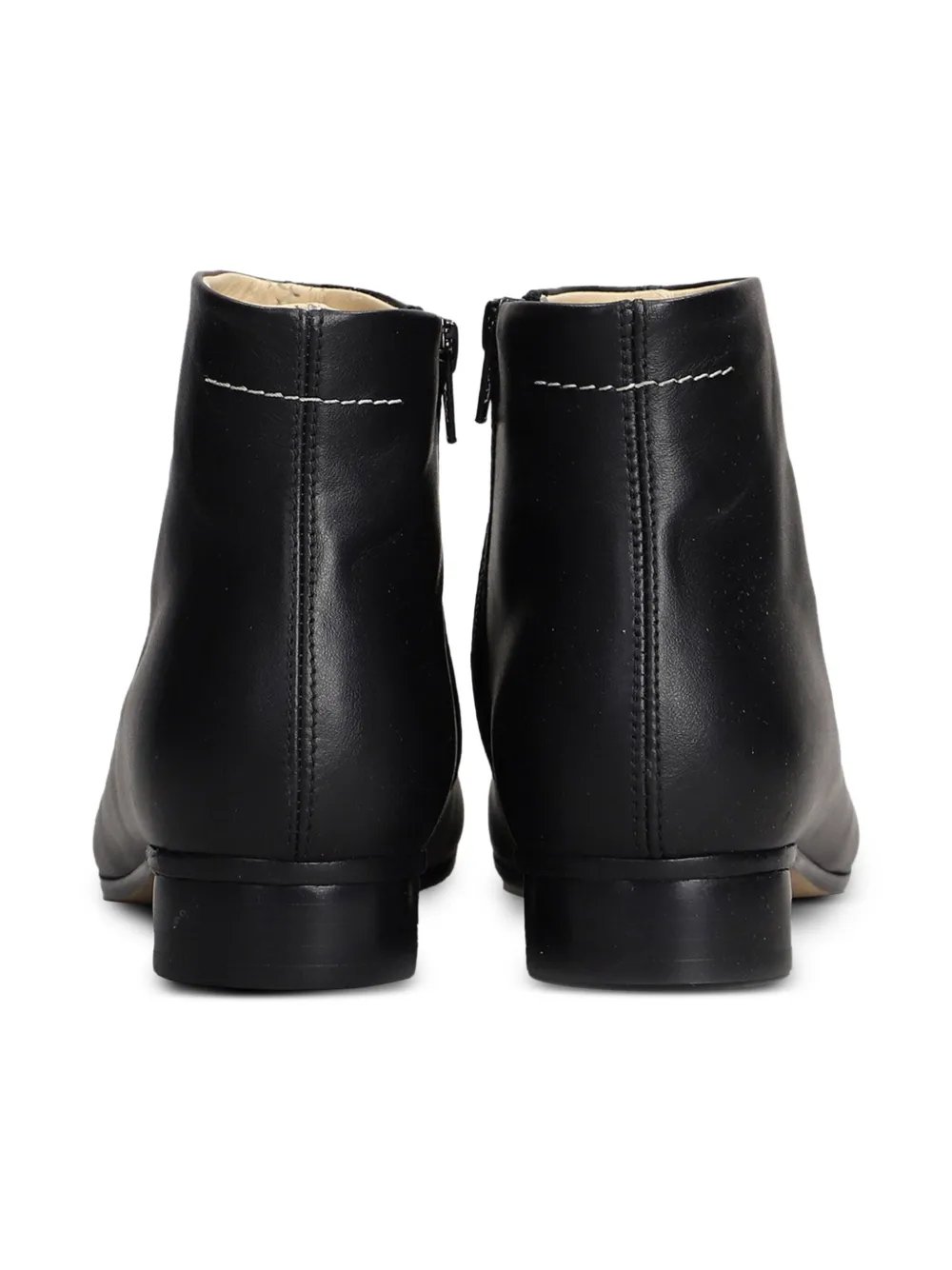 MM6 Maison Margiela Kids zip-detail square-toe boots Black