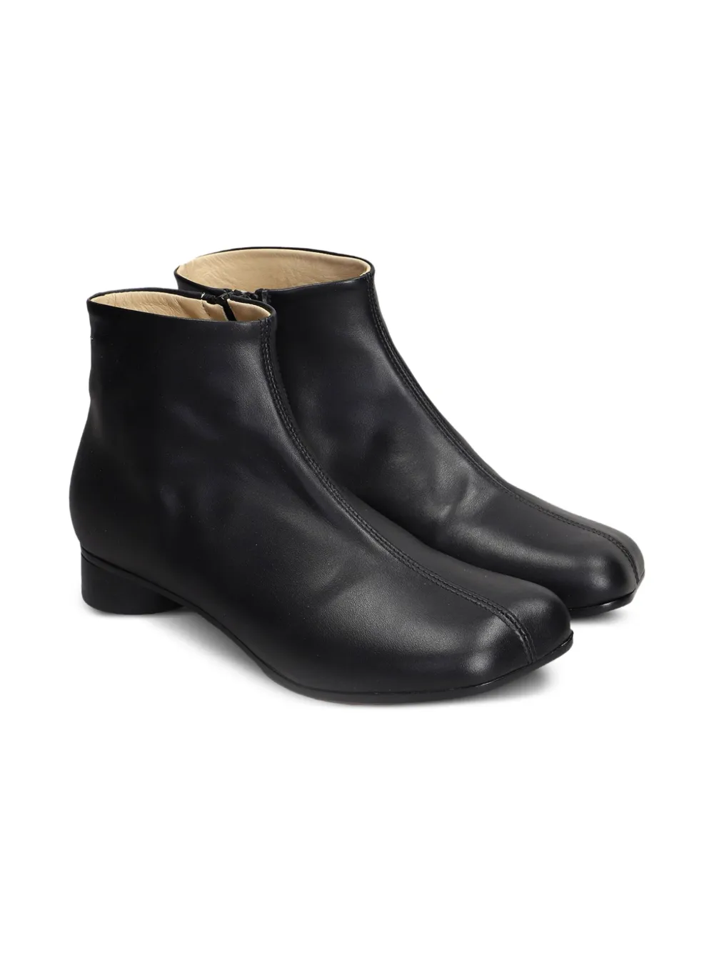 MM6 Maison Margiela Kids zip-detail square-toe boots Black