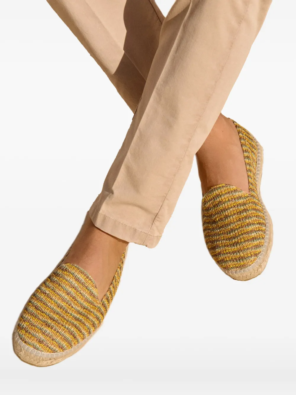 Manebi striped espadrille shoes Yellow