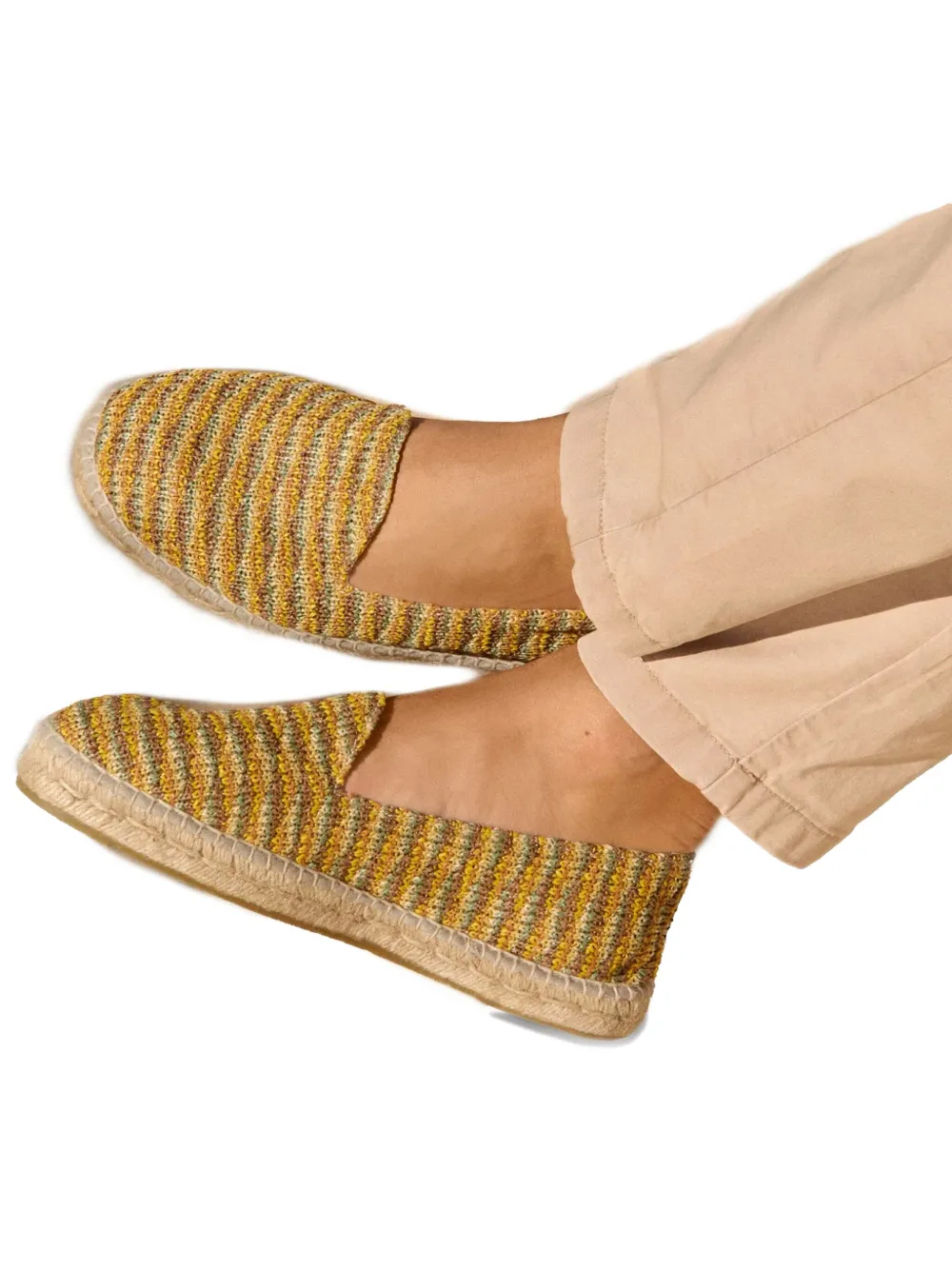 Manebi striped espadrille shoes Yellow