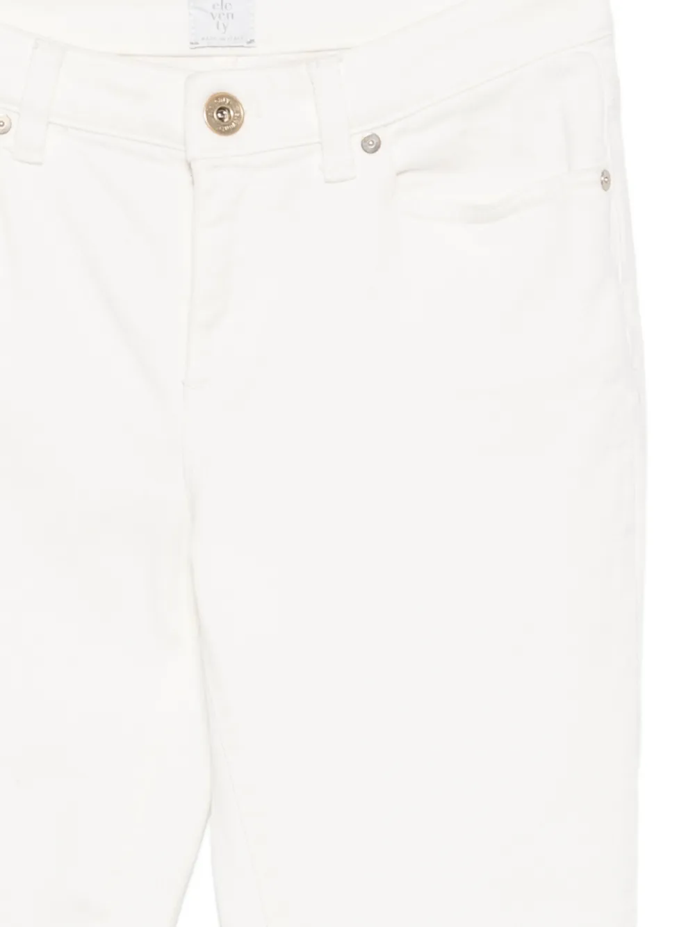 Eleventy Jeans met vijf zakken en riemlus Wit
