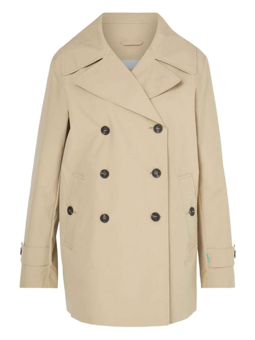 Save The Duck double-breasted buttoned coat Beige