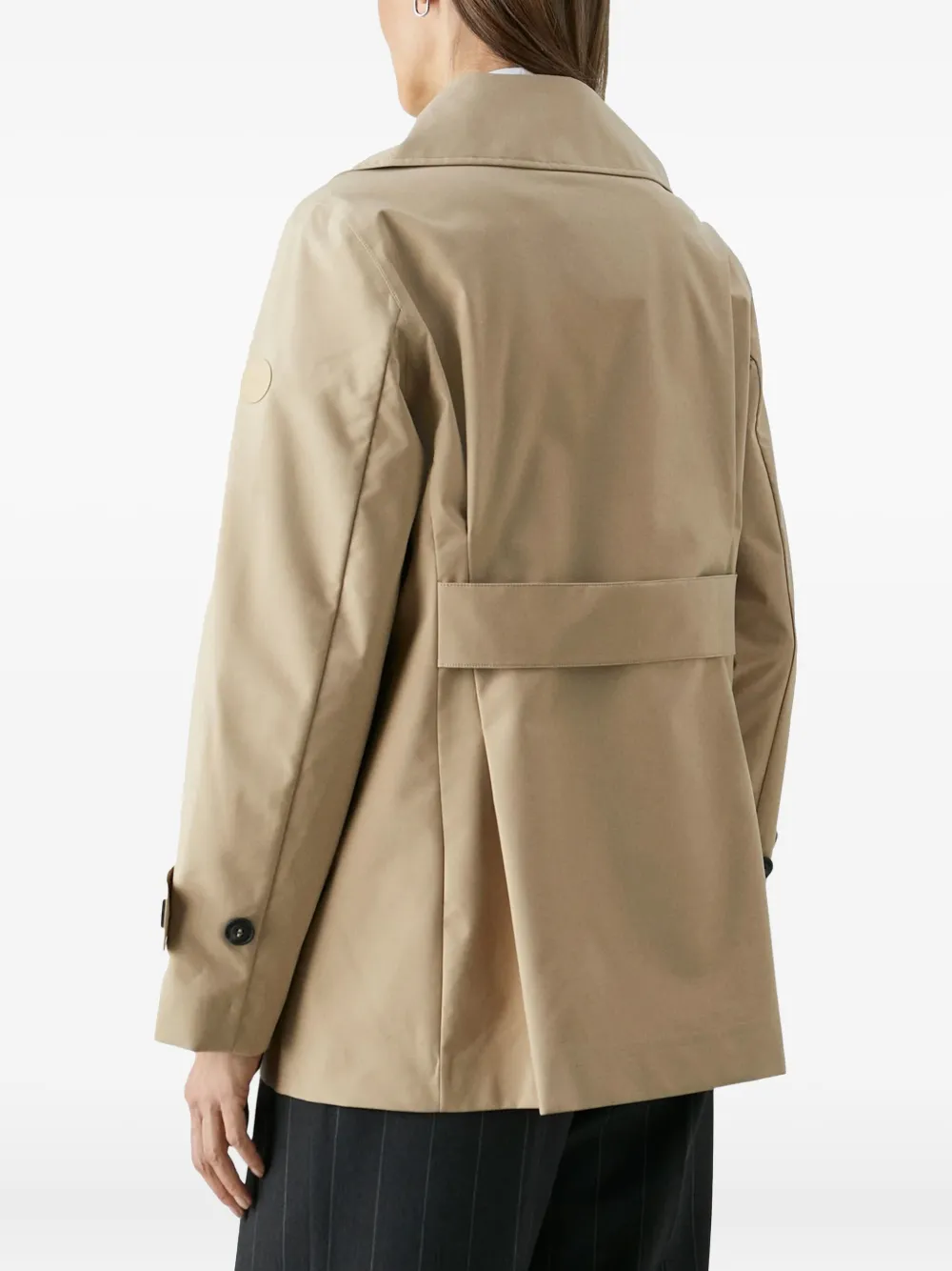 Save The Duck double-breasted buttoned coat Beige
