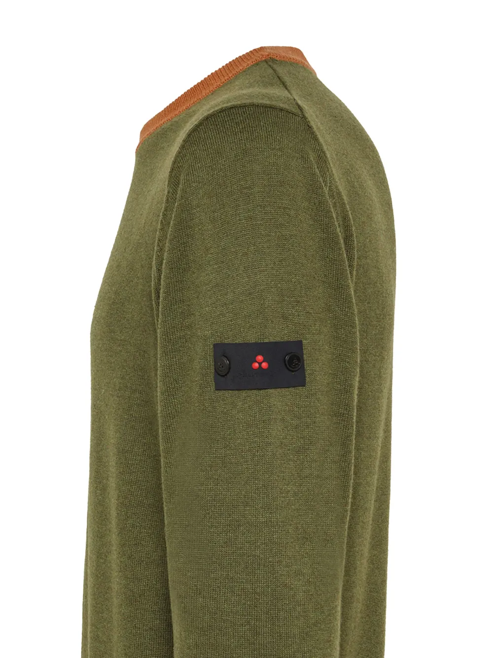 Peuterey Trui met colourblocking en ronde hals Groen