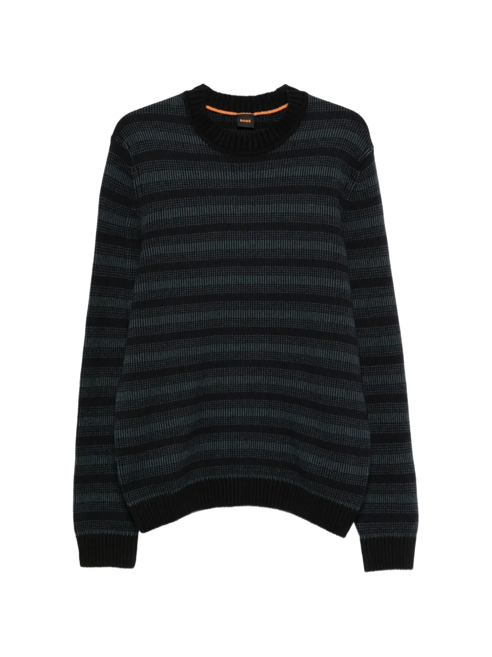 BOSS striped-knit sweater - Nero