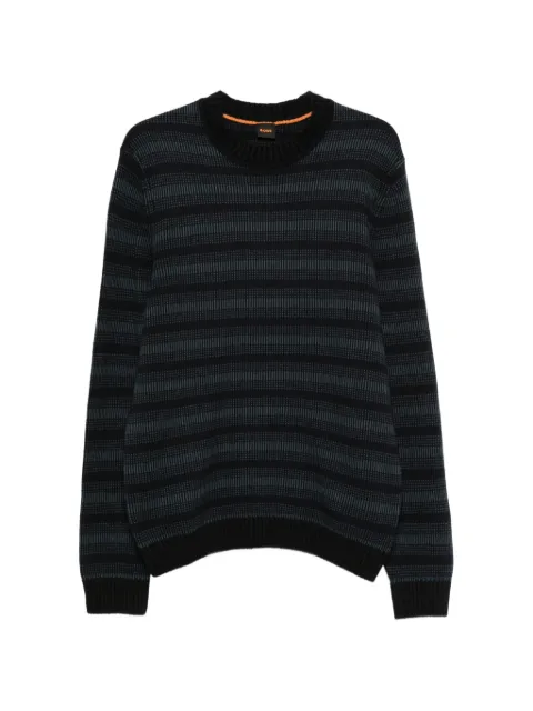 BOSS striped-knit sweater
