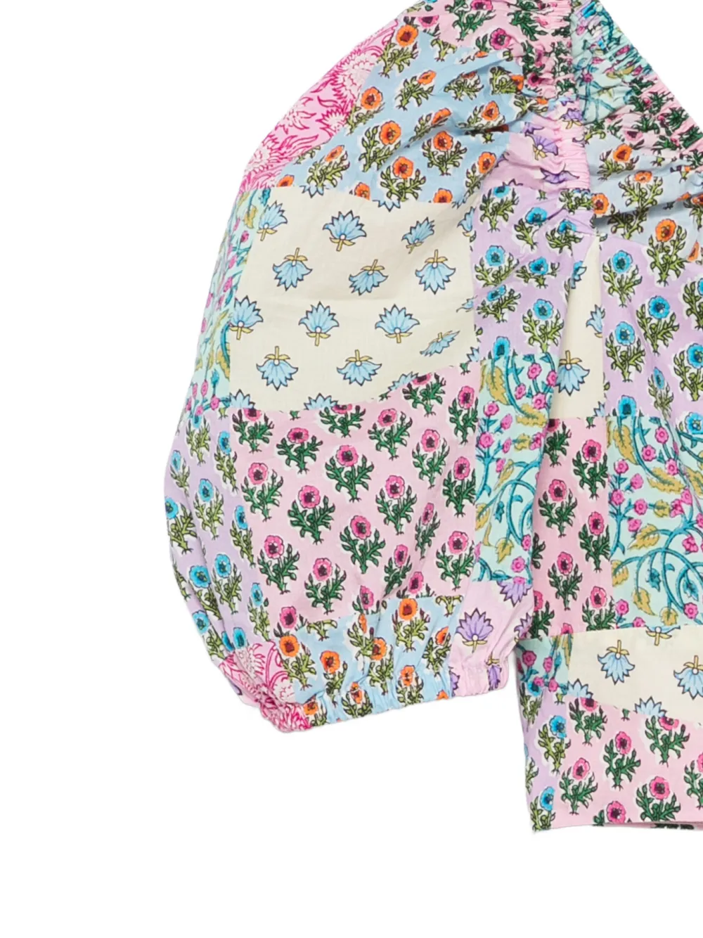 MC2 Saint Barth Delia top met vierkante hals en bloemendetail Roze
