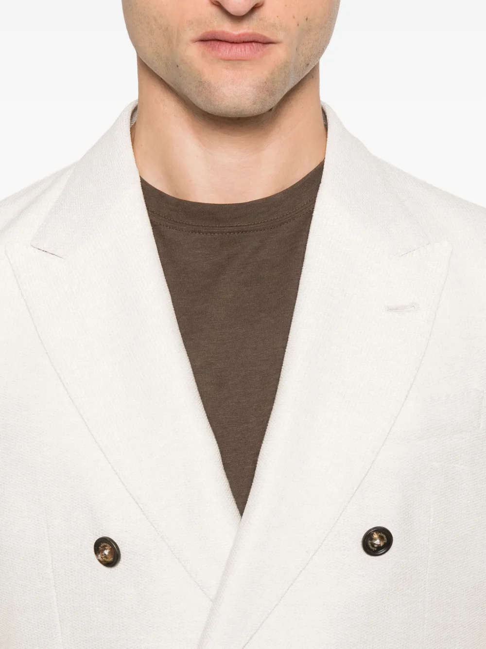 Eleventy Blazer met dubbele rij knopen Beige