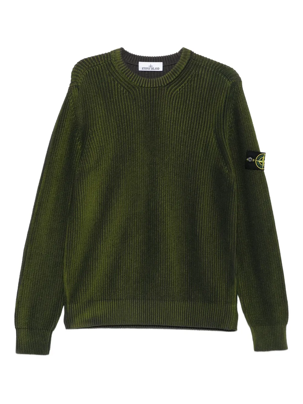 Stone Island ribbed crew-neck sweater Groen