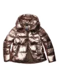 Blauer metallic-effect hooded puffer jacket - Pink