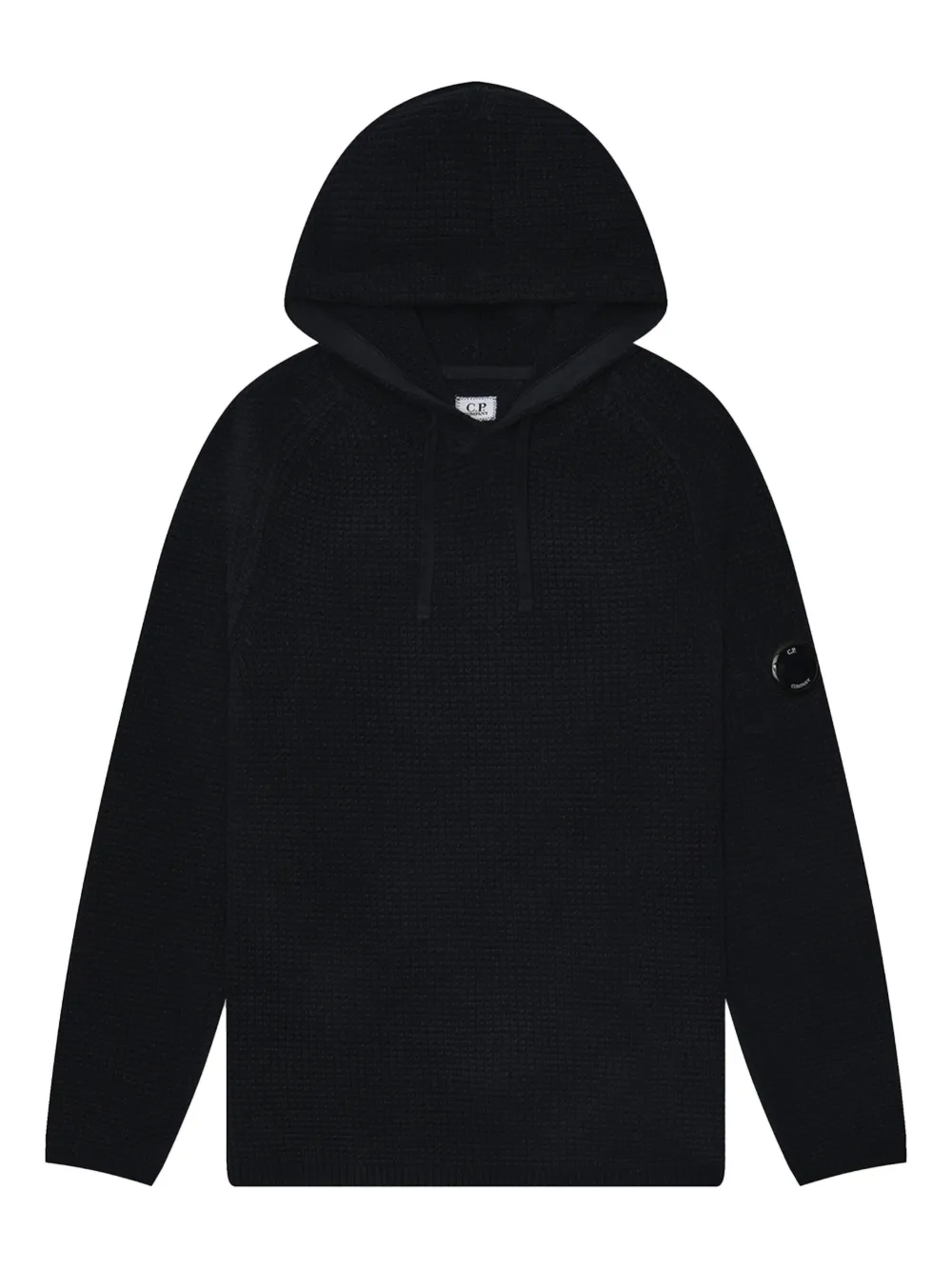 C.P. Company hooded waffle-knit sweater Blauw