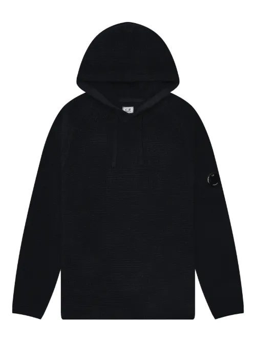 Pull en maille gaufrée à capuche - C.P. Company - Modalova