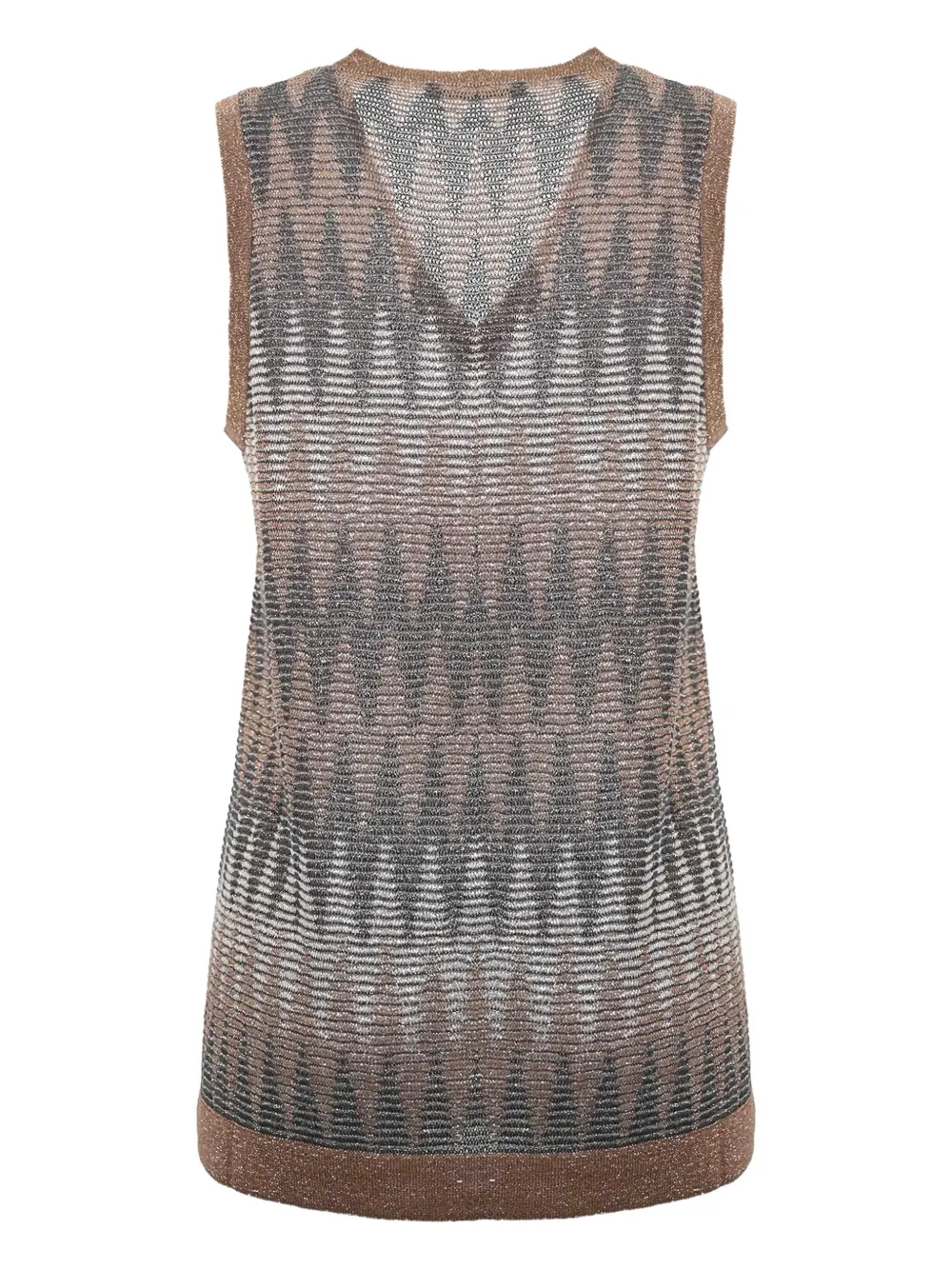 D.Exterior metallic-pattern sleeveless vest | Vests & Tank Tops | Image 2
