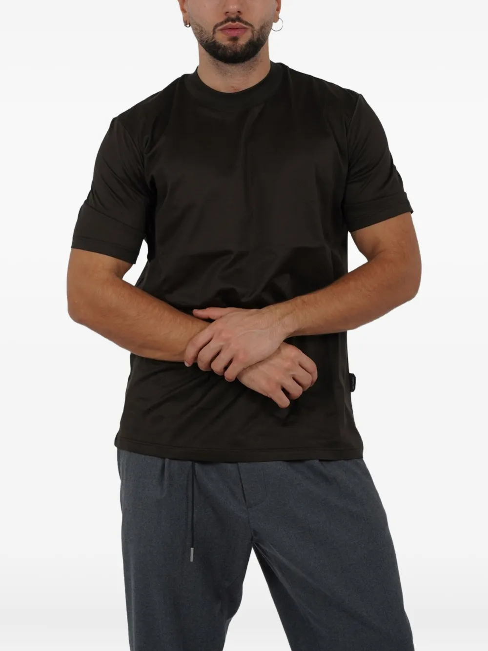 YES LONDON crew-neck short-sleeve T-shirt - Zwart