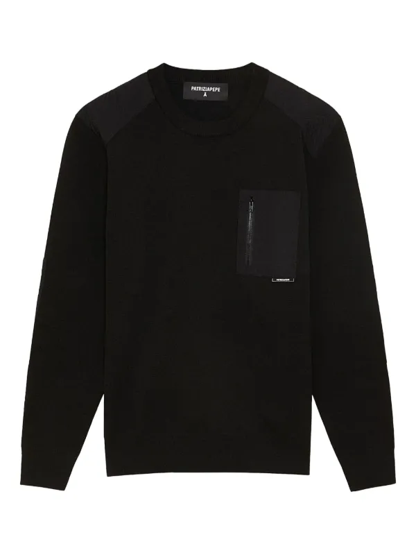 Patrizia Pepe Maglione Con Applicazione Nero FARFETCH IT