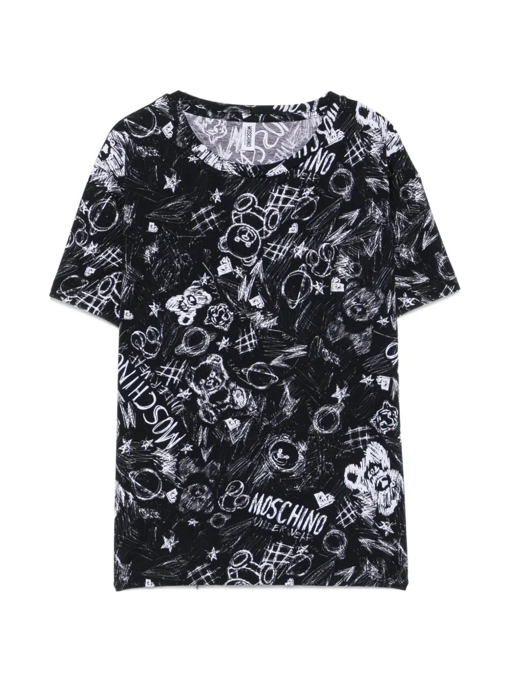 Moschino graphic-print T-shirt - Schwarz