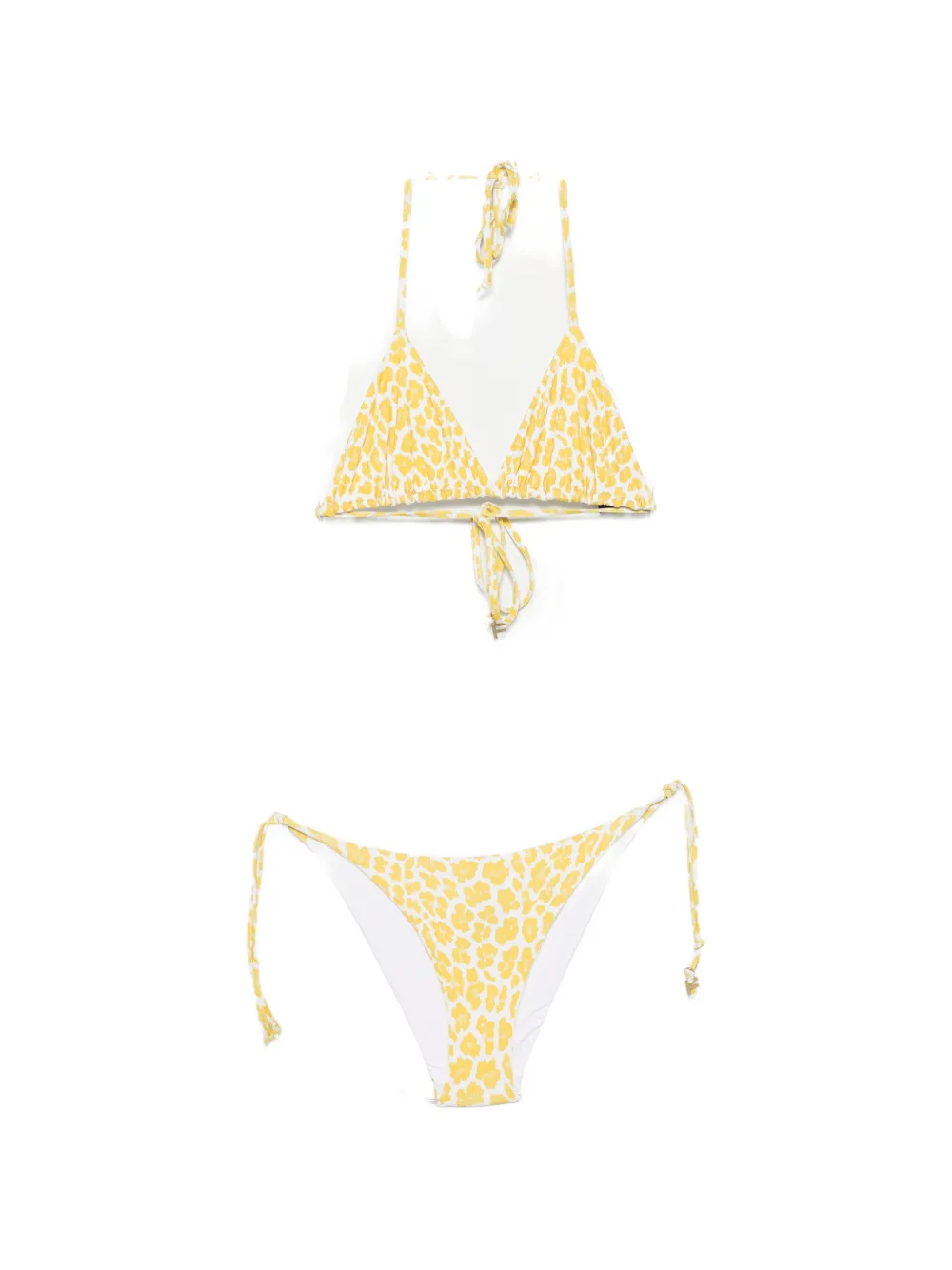 Fisico Cristina Ferrari Leopard-print Bikini In Yellow