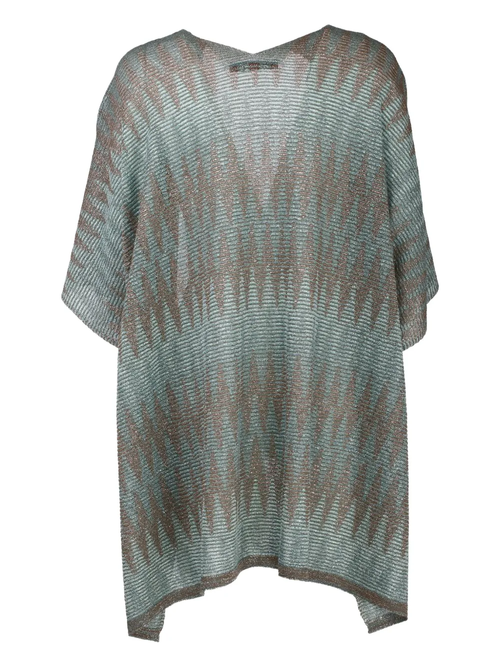 D.Exterior metallic-pattern wrap cape | Capes | Image 2
