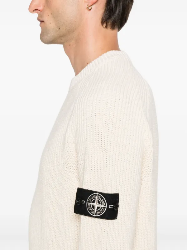 Stone Island リブニット セーター | ニュートラル | FARFETCH JP