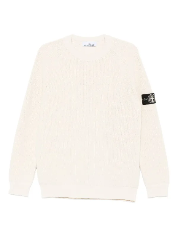 Stone Island リブニット セーター | ニュートラル | FARFETCH JP