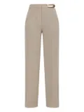 SIMONA CORSELLINI buckle-fastening straight trousers - Neutrals