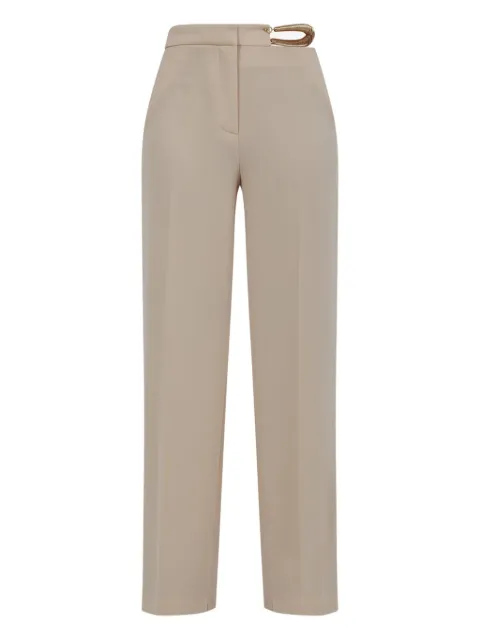 SIMONA CORSELLINI buckle-fastening straight trousers