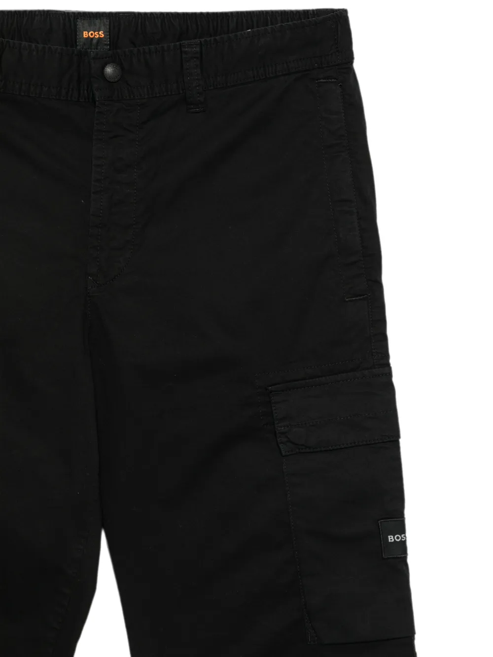 BOSS Cargo broek met logopatch Zwart