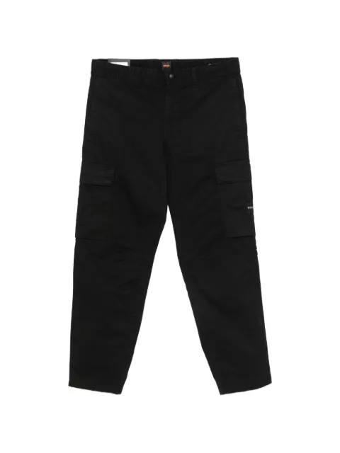 BOSS logo-patch cargo trousers
