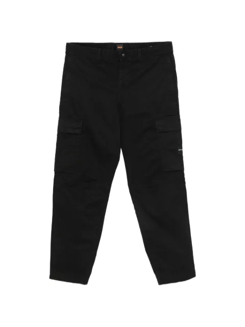 BOSS logo-patch cargo trousers
