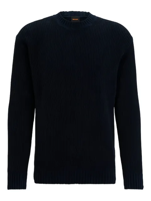BOSS ribbed crew-neck sweater