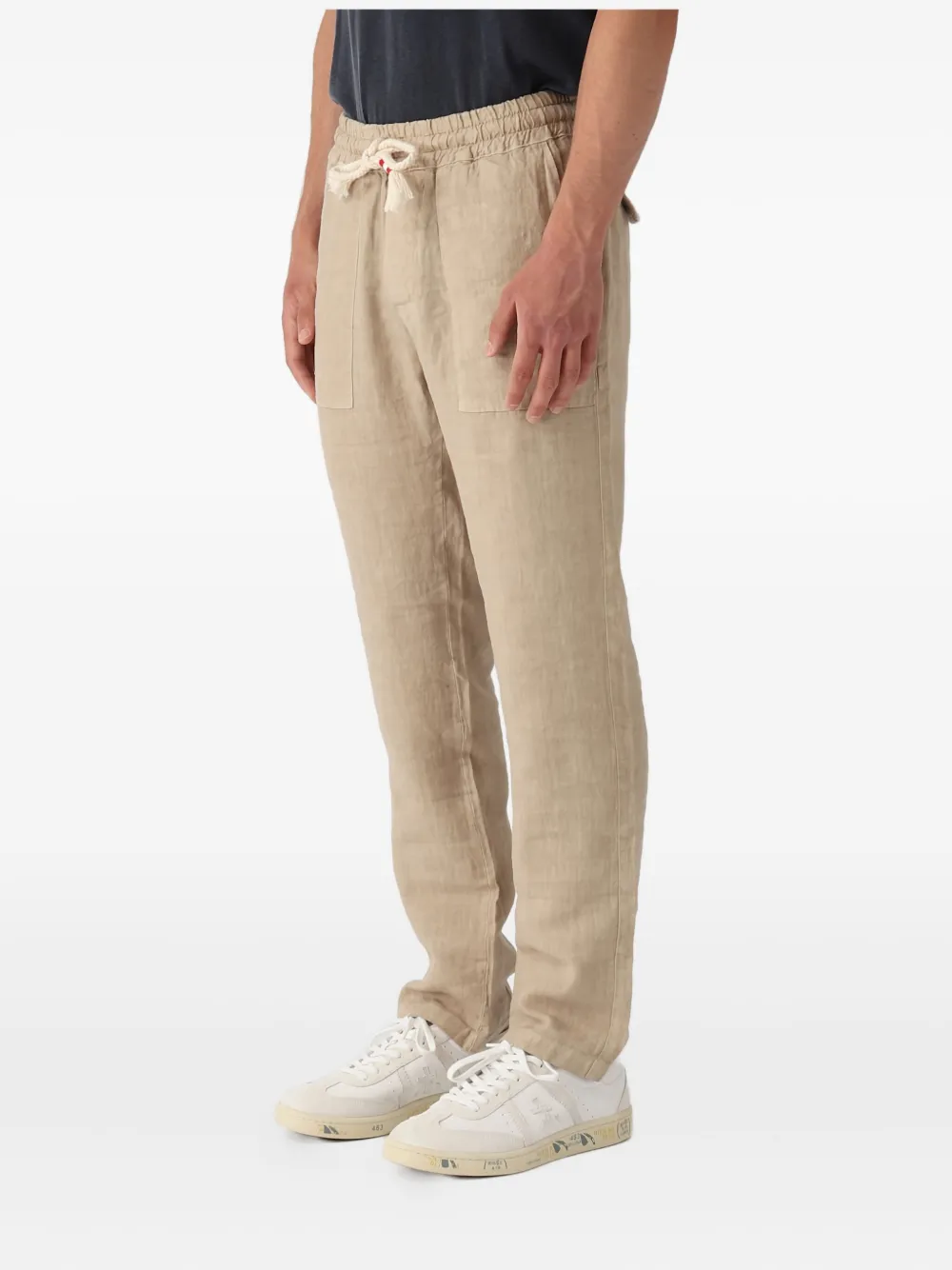 Mc2 Saint Barth Drawstring Pocket Trousers In Neutral