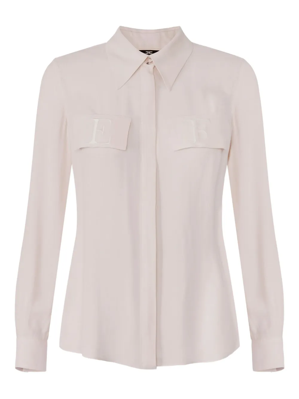 Elisabetta Franchi embroidered-pocket shirt Beige