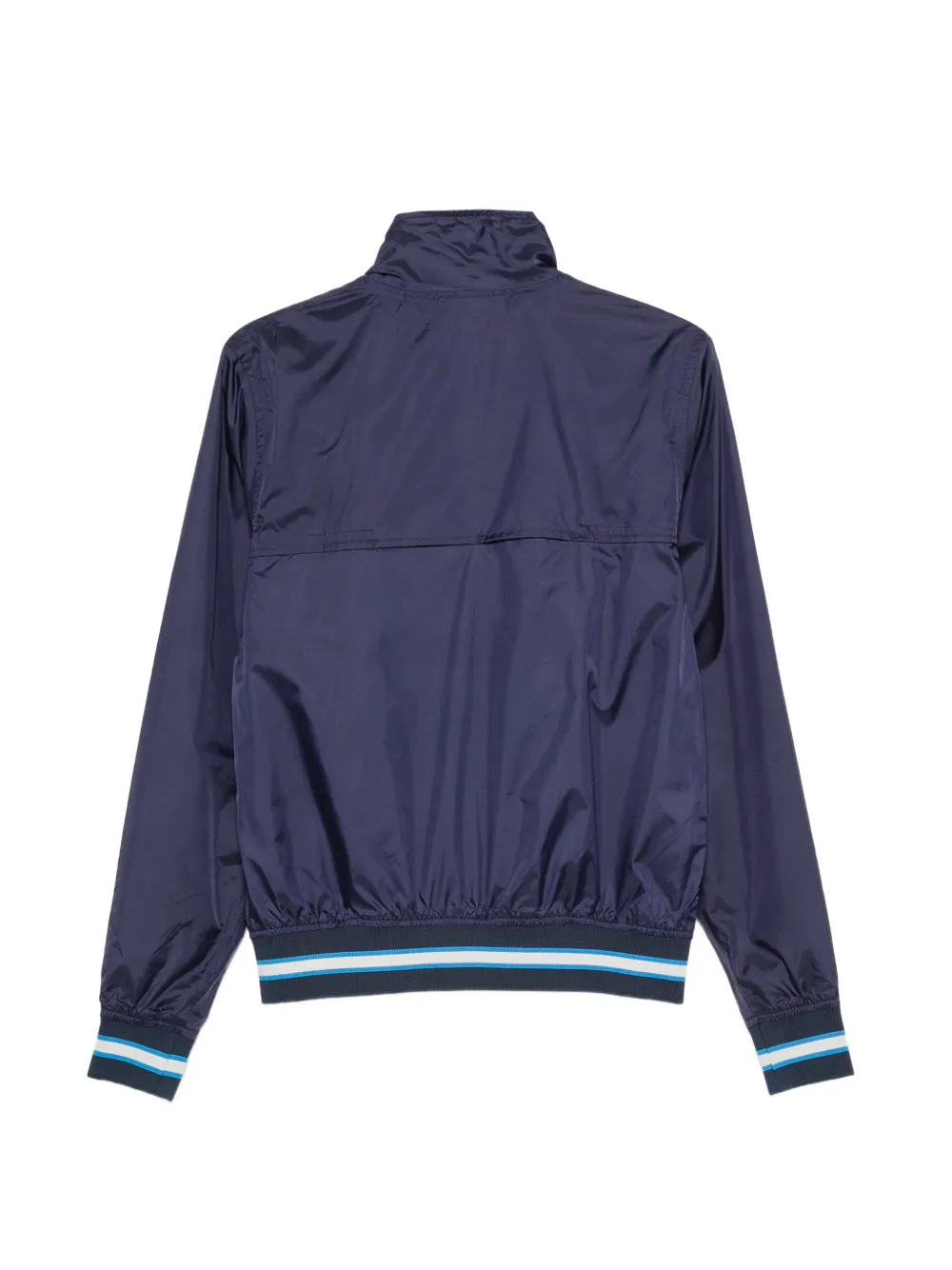 K-Way logo-patch striped-trim jacket Blauw