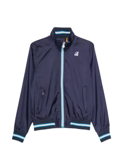 K-Way logo-patch striped-trim jacket