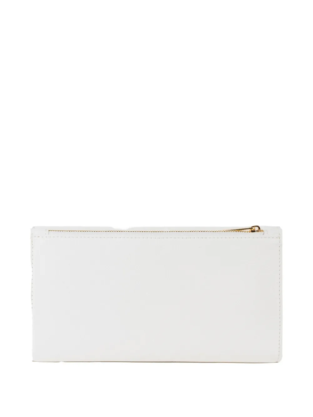 Elisabetta Franchi logo-plaque zipped wallet Wit